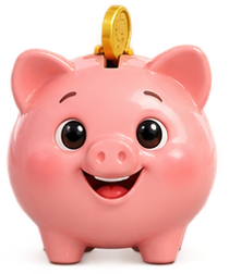 Petit cochon souriant
