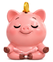Petit cochon rose parfaitement détendu